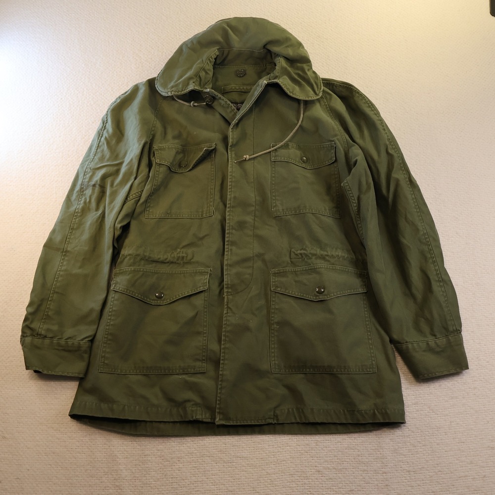 John Ownbey Men Med Lng M-1951 Field Jacket Green 1961 Military OG-107 Sateen